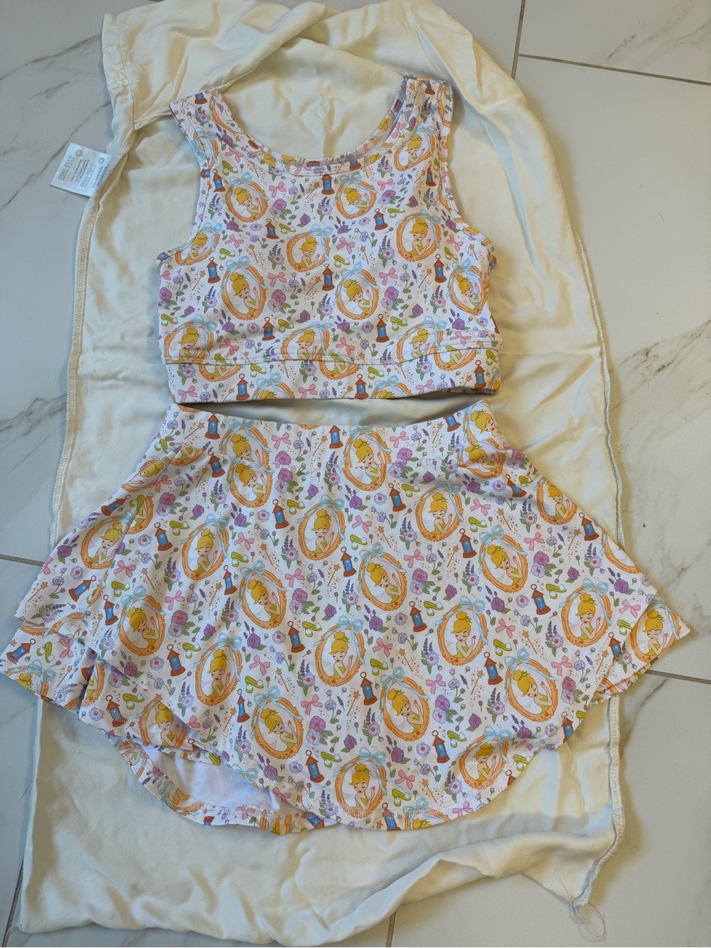 Tinkerbell Two-Piece Magic Box Crop & Skort Set